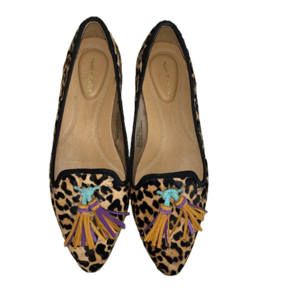 Hush Puppies Shoes - Hush puppies Bounce Size 6.5 Women’s cheetah print flats tassel causal shoes